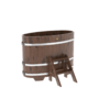 Купель BentWood овальная из дуба (0,69х1,31 м.), h=1,1 м. Мореная Премиум доступна в интернет-магазине фото - 1 BentWood овальная из дуба (0,69х1,31 м.), h=1,1 м. Мореная Премиум купель фото фото - 1